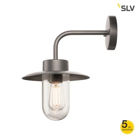 Kinkiety-ogrodowe - kinkiet elewacyjny na taras molat e27 antracyt max 60w ip44 slv 