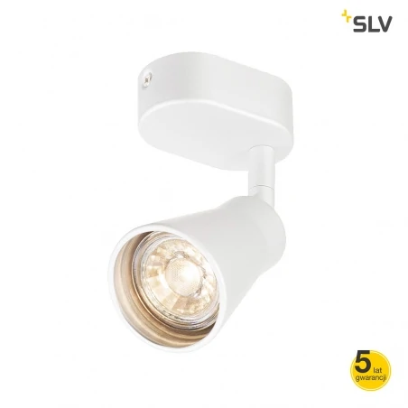 Lampy-sufitowe - oprawa ścienno-sufitowa new avo biała pojedyncza slv 