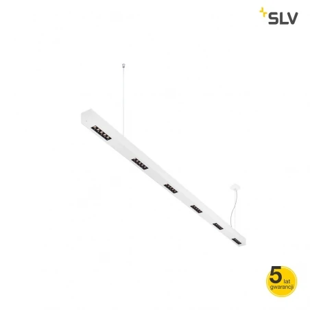 Lampy-sufitowe - wisząca liniowa lampa sufitowa q-line 2m 3000k 30° biała slv 