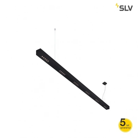 Lampy-sufitowe - czarna lampa wisząca sufitowa led 3000k 85w 4200lm 2m q-line 1000930 slv 
