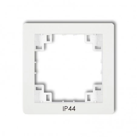 Osprzet-produkty-uzupelniajace - biała pośrednia ramka do włączników ip44 drph deco karlik 