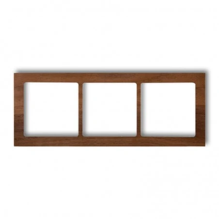 Ramki-potrojne - potrójna ramka orzech amerykański (drewno) drd-3e deco karlik 