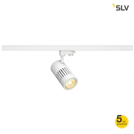 Oswietlenie-szynowe - biała oprawa do zamontowania na szynie 3f structec led 30w okrągła 3000k 60° slv 