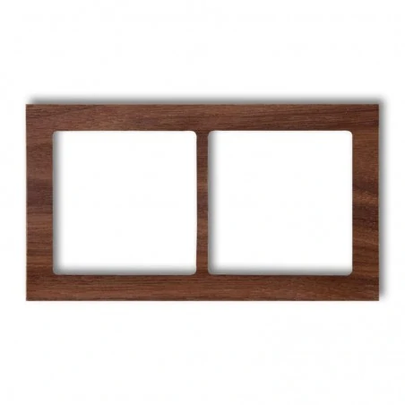Ramki-podwojne - podwójna ramka z drewna orzech amerykański drd-2e deco karlik 