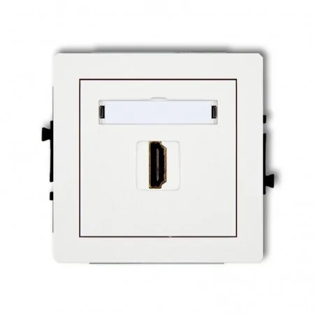 Gniazda-hdmi - gniazdo hdmi białe pojedyncze dhdmi-1 deco karlik 