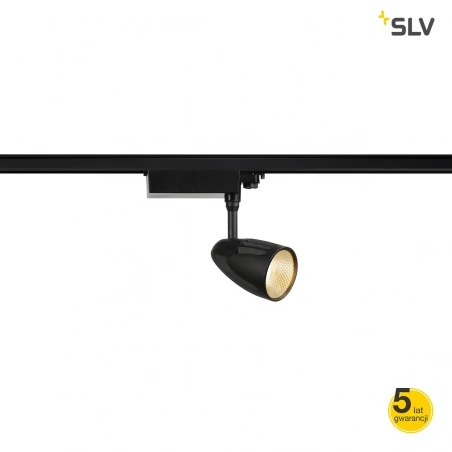Oswietlenie-szynowe - czarna oprawa do szynoprzewodu 3f led 3000k spot t slv 