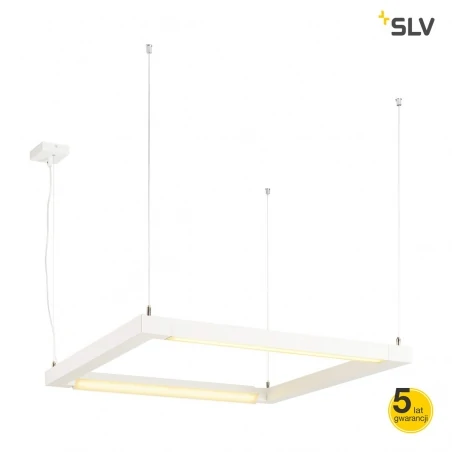 Lampy-sufitowe - lampa wisząca sufitowa 2 obrotowe źródła 54w 3000k 4500lm 200cm open grill led 1001296 slv 