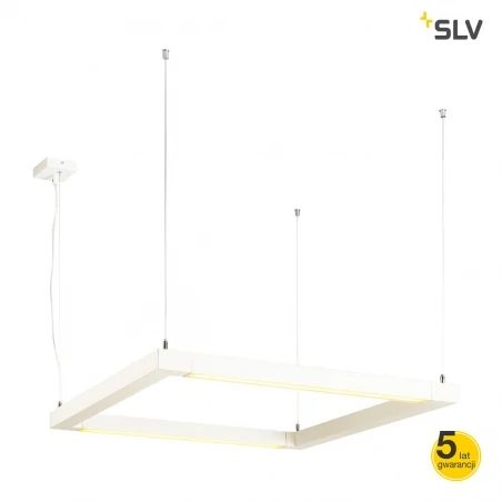 Lampy-sufitowe - lampa wisząca sufitowa 2 obrotowe źródła 54w 3000k 4500lm 200cm open grill led 1001296 slv 