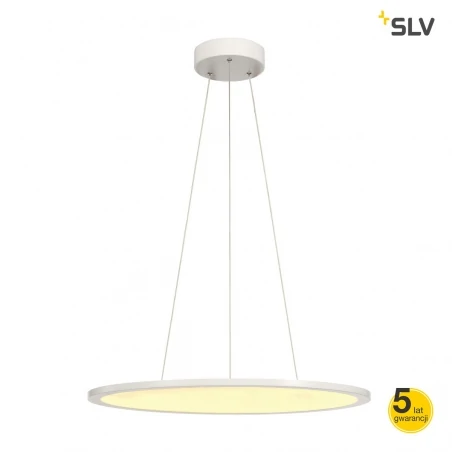 Lampy-sufitowe - wisząca lampa sufitowa okrągła o średnicy 60 cm panel biała 360led 40w slv 