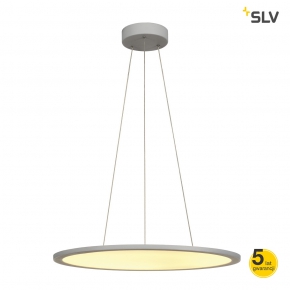 Lampy-sufitowe - lampa sufitowa o średnicy 60 srebrno szara 360 led slv