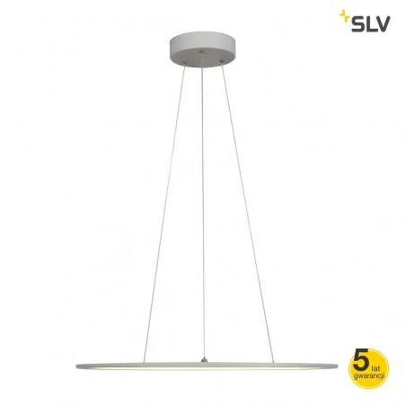 Lampy-sufitowe - lampa wisząca panel 60 srebrno-szara 360led slv 