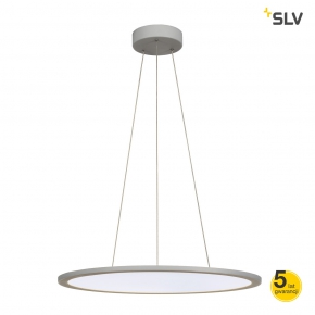 Lampy-sufitowe - wisząca lampa sufitowa srebrno-szara 60 360led slv