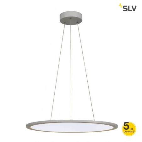 Lampy-sufitowe - wisząca lampa sufitowa srebrno-szara 60 360led slv 