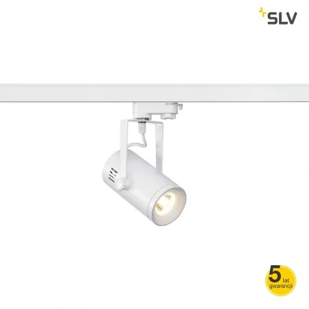 Oswietlenie-szynowe - biała oprawa szynowa 3f euro spot led 9w cob led 36° 3000k slv 