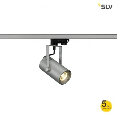 Oswietlenie-szynowe - lampa szynowa 3f euro spot led 9w cob led srebrno szara 36° 3000k slv 