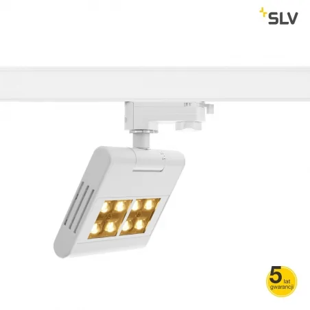 Oswietlenie-sufitowe - płaskie ruchome oświetlenie szynowe lenito 3f led 3000k białe slv 