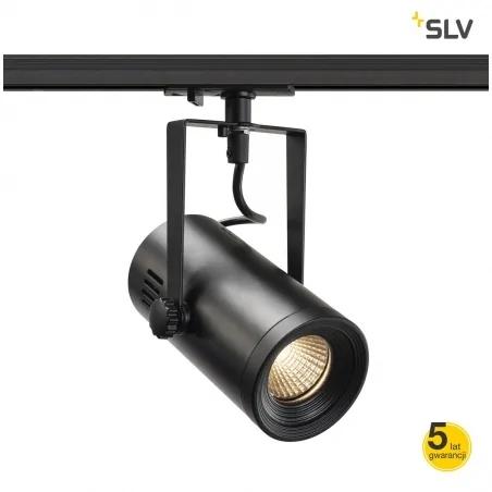 Oswietlenie-sufitowe - ruchoma oprawa szynowa euro spot track 1f czarna 3000k 36° slv 