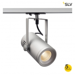 Oswietlenie-sufitowe - lampa szynowa 1f euro spot track srebrno szara 3000k 36° slv