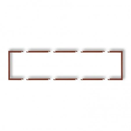 Osprzet-produkty-uzupelniajace - poczwórna brązowa metaliczna ramka wypełniająca 9drw-4 deco karlik 