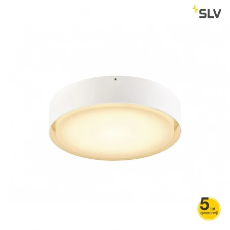 Kinkiety-ogrodowe - oprawa ścienno-sufitowa biała okrągła o mocy 24w 3000/4000k ip54 lipa 1600 1001855 slv 