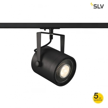 Oswietlenie-sufitowe - ruchoma oprawa na szynę czarna gu10 euro spot track qpar 111 1f  slv 