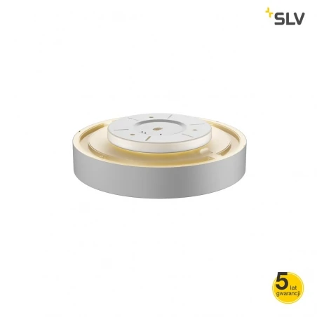 Plafony - lampa sufitowa ściemnialna medo led 40 3000k-4000k triac srebrno szara slv 