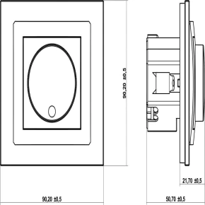  Brązowy metaliczny regulator oświetlenia do lamp LED 9DRO-2 DECO KARLIK 