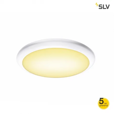 Plafony - okrągła lampa na zewnątrz ścienno-sufitowa biała 13w 3000/4000k ruba 10 1001909 slv 