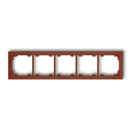Ramki-pieciokrotne - pięciokrotna ramka brązowa 9dr-5 deco karlik 