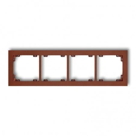 Ramki-poczworne - poczwórna ramka brązowa 9dr-4 deco karlik 