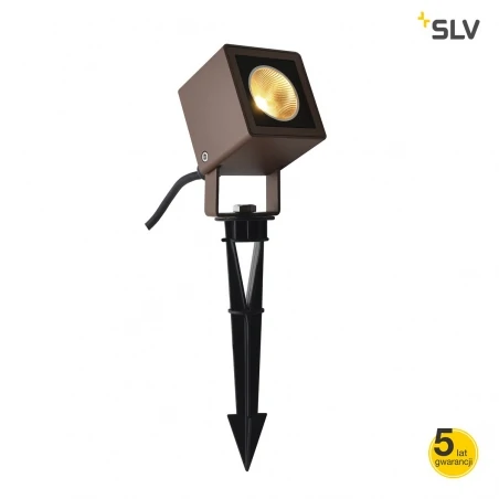 Lampy-ogrodowe-stojace - ogrodowa lampa wbijana reflektor rdzawy 8,5w 3000k ip65 nautilus 10 1001937 slv 