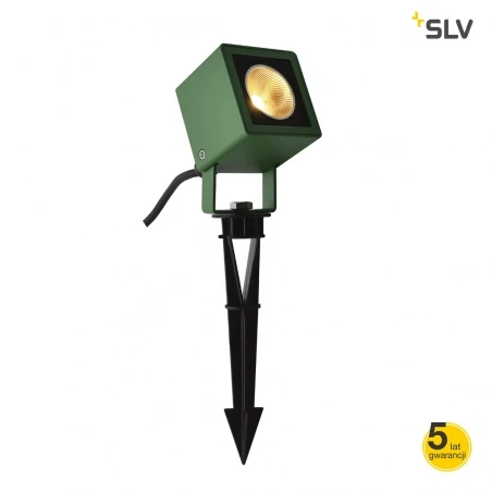 Lampy-ogrodowe-stojace - reflektor ogrodowy wbijany zielony 3000k 8,5w nautilus 10 1001938 slv 