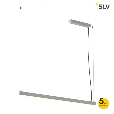 Lampy-sufitowe - lampa wisząca sufitowa prostokątna aluminium 32w 3000k 1,25m arosa 1001942 slv 