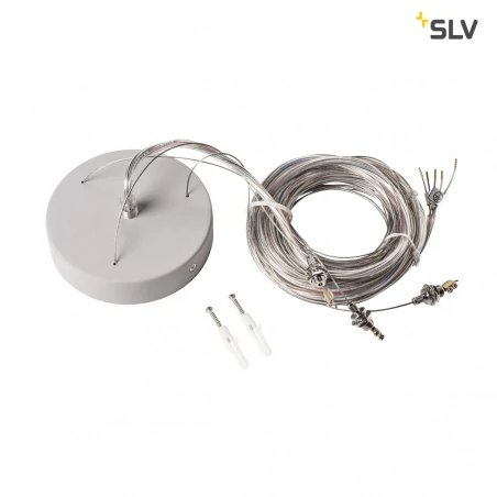 Lampy-sufitowe - zestaw do podwieszenia srebrno szary medo slv 