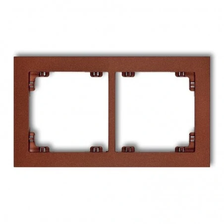 Ramki-podwojne - podwójna ramka brązowa metaliczna 9dr-2 deco karlik 