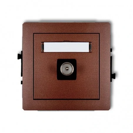 Gniazda-hdmi - pojedyncze brązowe gniazdo hdmi 9dhdmi-1 deco karlik 