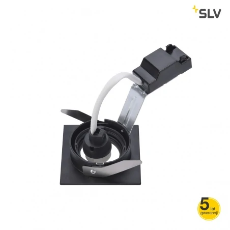 Oprawy-sufitowe - kwadratowa oprawa podtynkowa czarna new tria 68 qpar 51 slv 