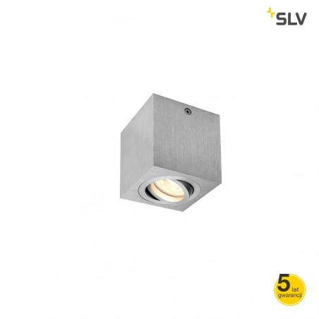 Oprawy-sufitowe - kwadratowa oprawa sufitowa aluminium szczotkowane 10w gu10 triledo 1002004 slv 