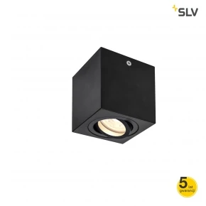 Oprawy-sufitowe - czarna kwadratowa lampa sufitowa gu10 10w triledo 1002013 slv