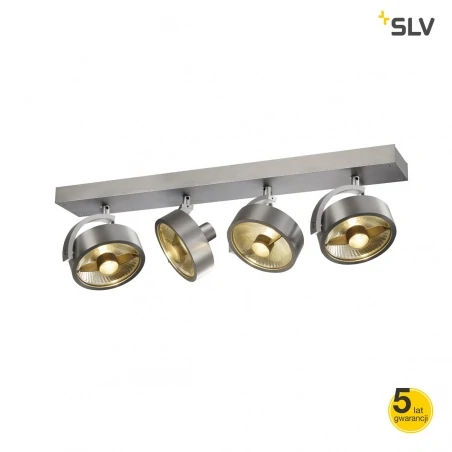 Lampy-sufitowe - oprawa sufitowa aluminium szczotkowane 75w gu10 kalu 4 1002025 slv 
