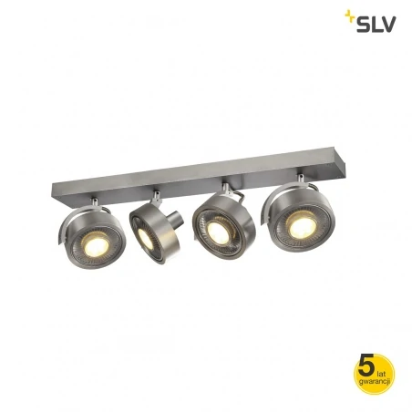 Lampy-sufitowe - oprawa sufitowa aluminium szczotkowane 75w gu10 kalu 4 1002025 slv 