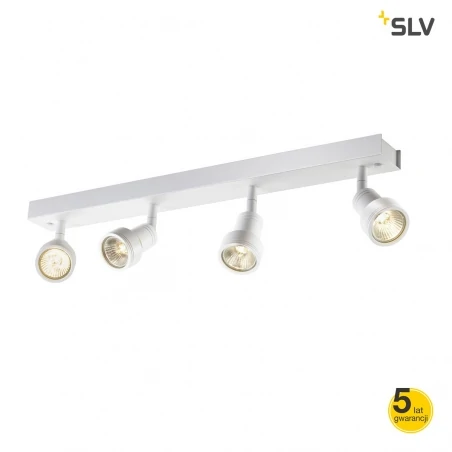 Lampy-sufitowe - ścienno-sufitowa lampa w kolorze białym 50w gu10 puri 4 1002030 slv 