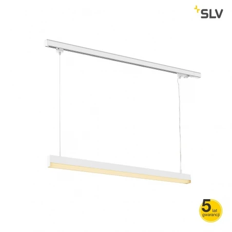 Lampy-sufitowe - lampa wisząca sufitowa czarna biała 40w 3000k sight track 3f 1002049 slv 