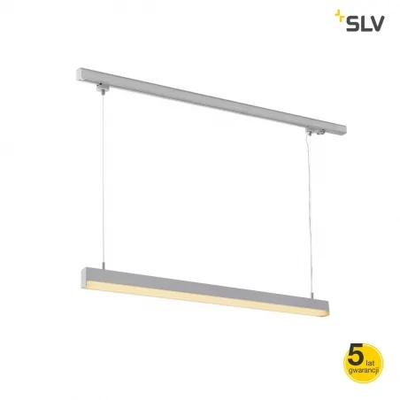 Lampy-sufitowe - lampa wisząca srebrno szara trójfazowa 3000k 40w sight track 1002050 slv 