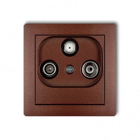 Gniazda-antenowe - mechanizm gniazda abonenckiego rtv-sat końcowego brązowy metalik 9dgs deco karlik 