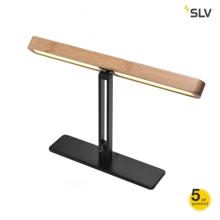 Lampki-biurkowe - lampka stołowa jasny bambus z ciepłym światłem 12w 2700k vincelli d 1002068 slv 