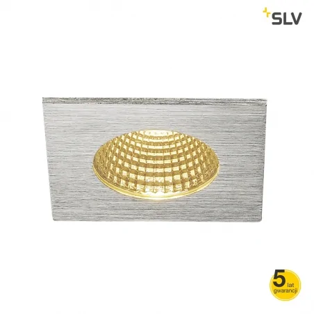 Oprawy-sufitowe - kwadratowa oprawa wpuszczana led srebrnoszara patta srebrnoszara 1800-3000k slv 