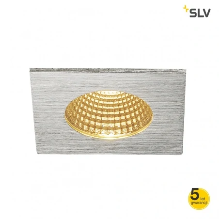 Oprawy-sufitowe - kwadratowa oprawa wpuszczana led srebrnoszara patta srebrnoszara 1800-3000k slv 