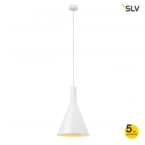 Lampy-sufitowe - wisząca lampa sufitowa biała e27 23w phelia l 1002138 slv 