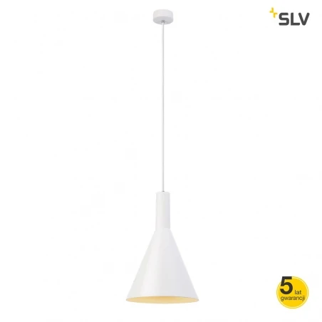 Lampy-sufitowe - wisząca lampa sufitowa biała e27 23w phelia l 1002138 slv 